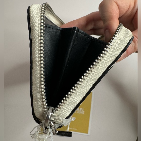 #144 Michael Michael Kors NWT Jet Set Small Zip Around Card Case Leather Wallet - Picture 9 of 9